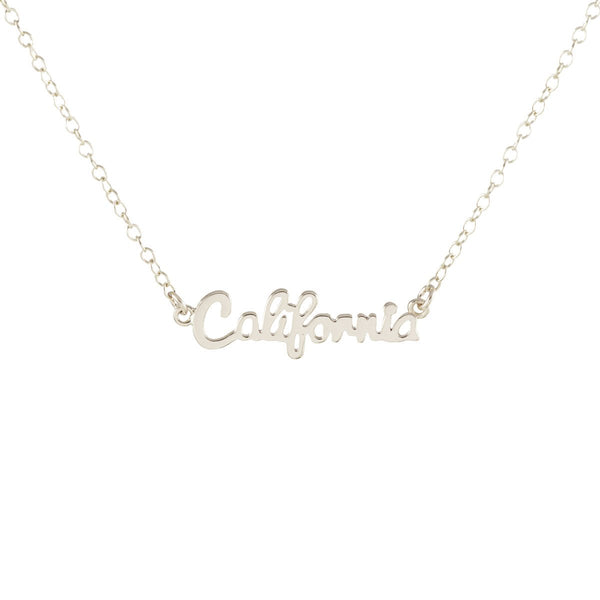 California Script Charm Necklace