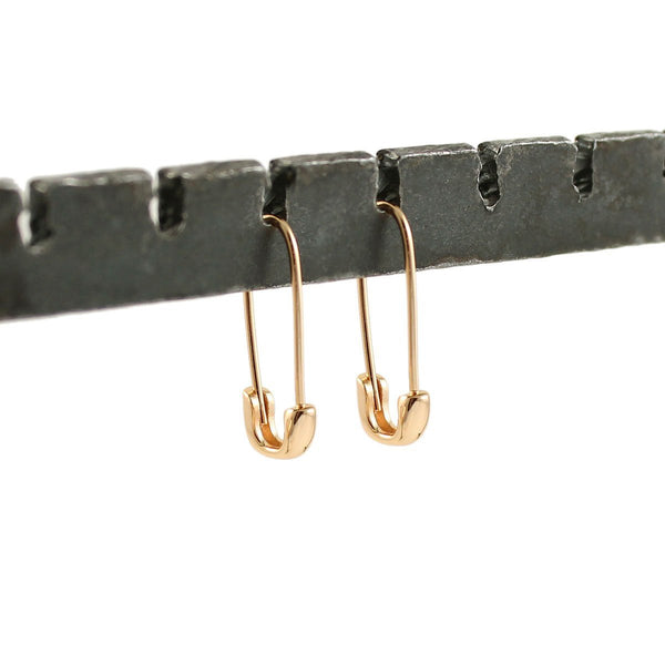 Safety Pin Hoop Earrings