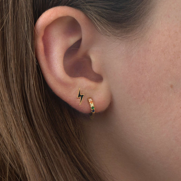 Crystal Huggie Hoop Earrings