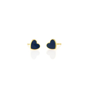 Petite Heart Enamel Stud Earrings