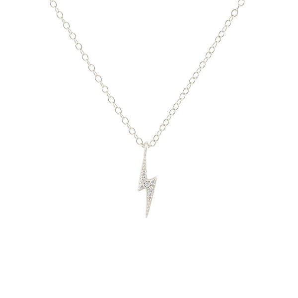 Lightning Bolt Crystal Charm Necklace