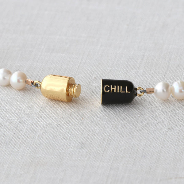 Big Chill Pill Pearl Necklace