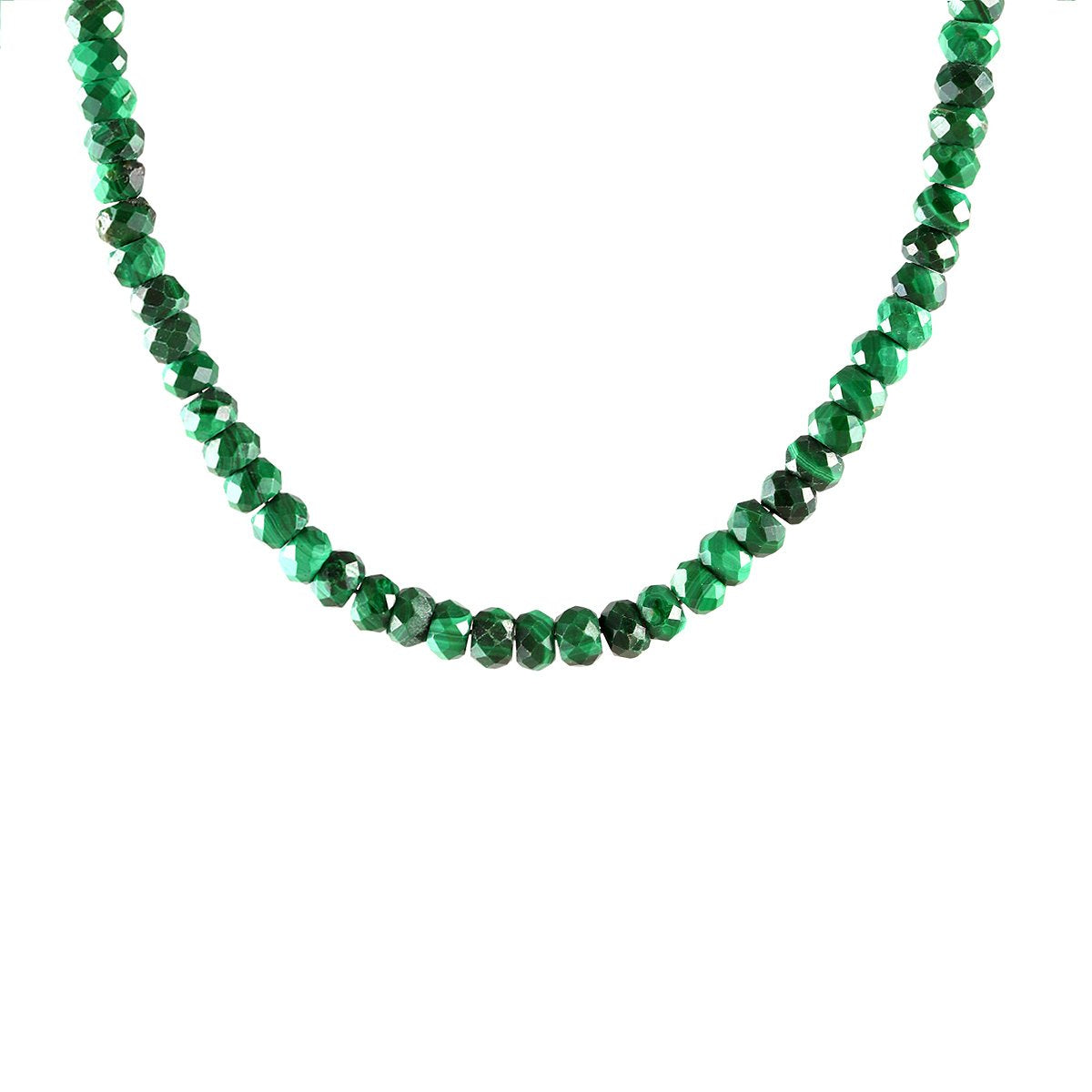 Malachite Faceted Gemstone Beaded Necklace