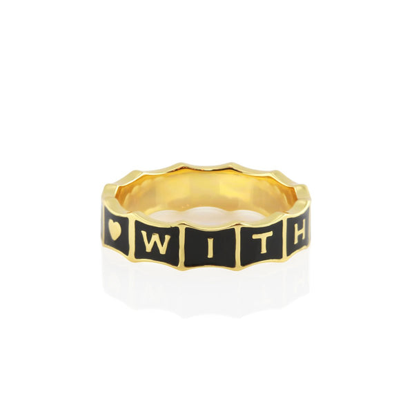 With Love Enamel Ring